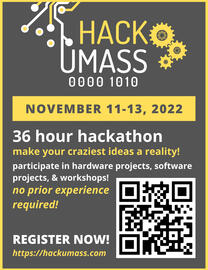 HackUMass X promotional flyer (10/8/22)